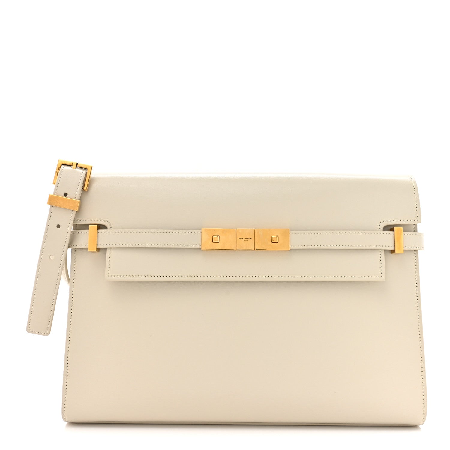 Saint Laurent Smooth Calfskin Manhattan Shoulder Bag Crema Soft 1 of 14