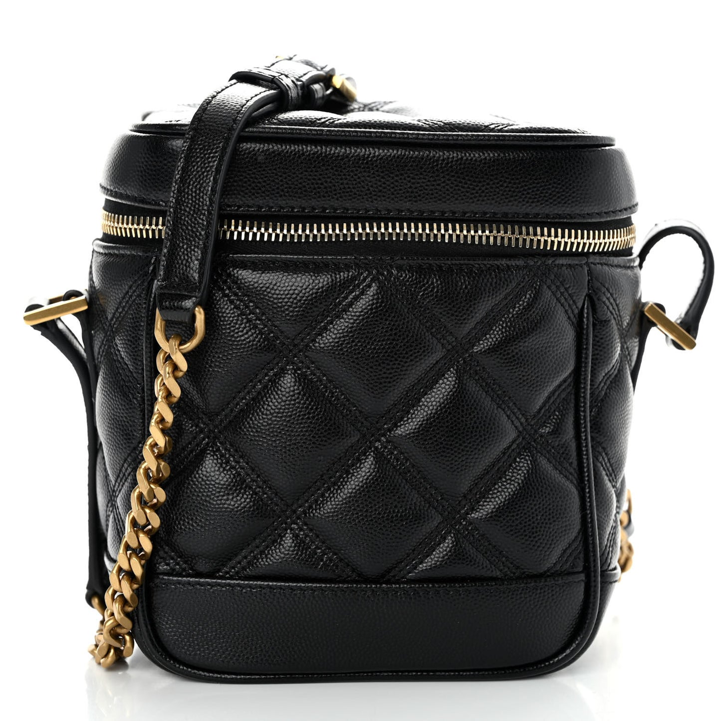 Grain de Poudre Quilted 80's Vanity Bag Black