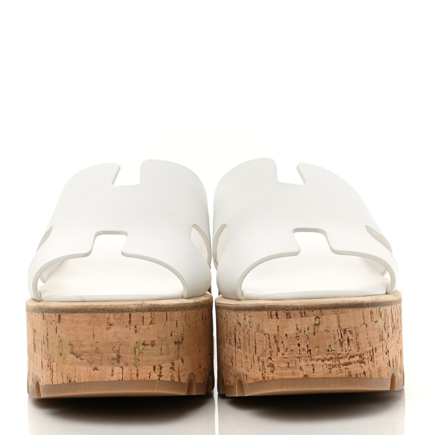 Calfskin Cork Eze 30 Sandals 37 White
