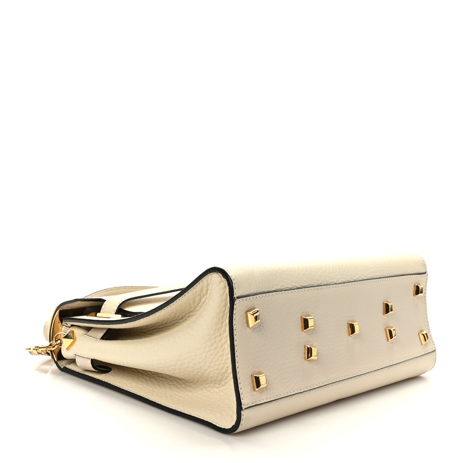 Valentino Garavani Grained Calfskin Medium My Rockstud Frame Bag Light Ivory 4 of 9