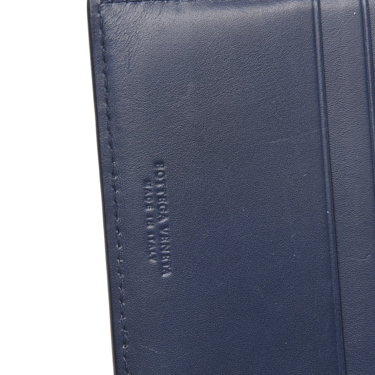 Nappa Intrecciato Bi-Fold Wallet Denim