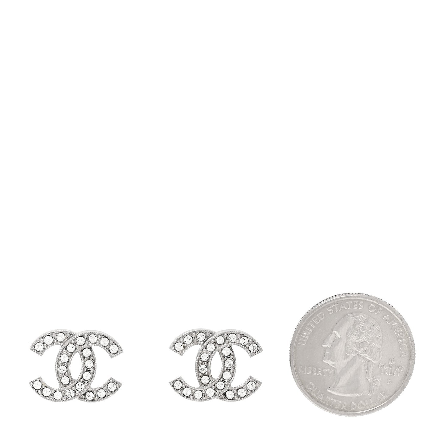 Crystal Mini Timeless CC Earrings Silver