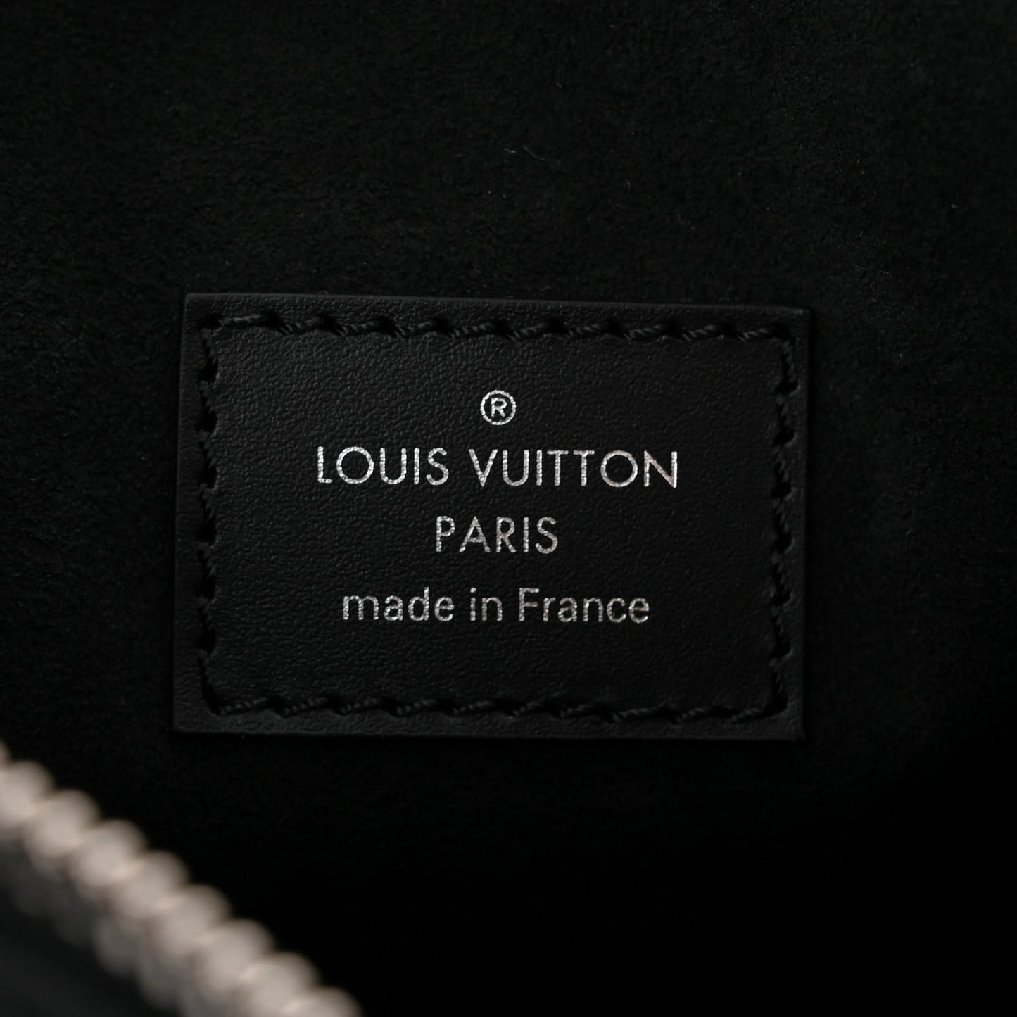 Calfskin Debossed Monogram Side Trunk Black