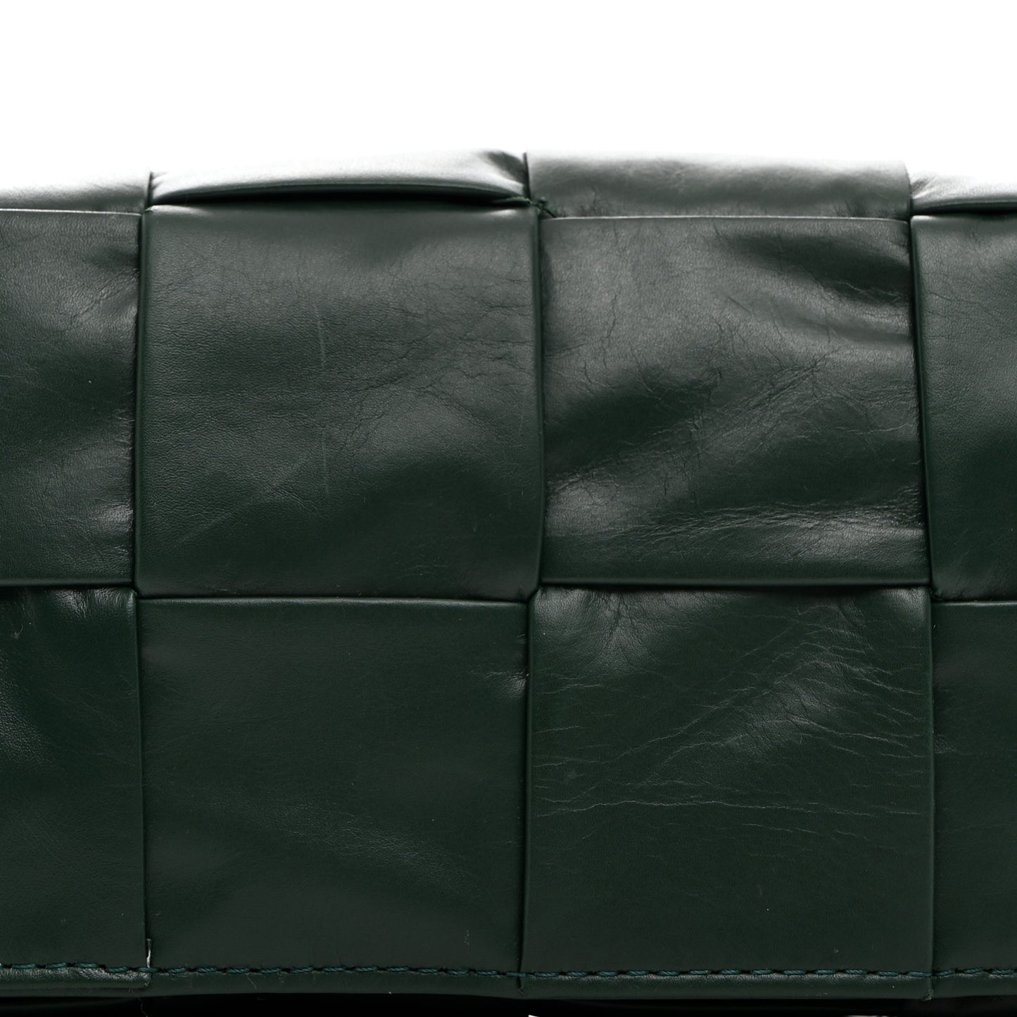 Paper Calfskin Intrecciato Cassette Belt Bag Raintree