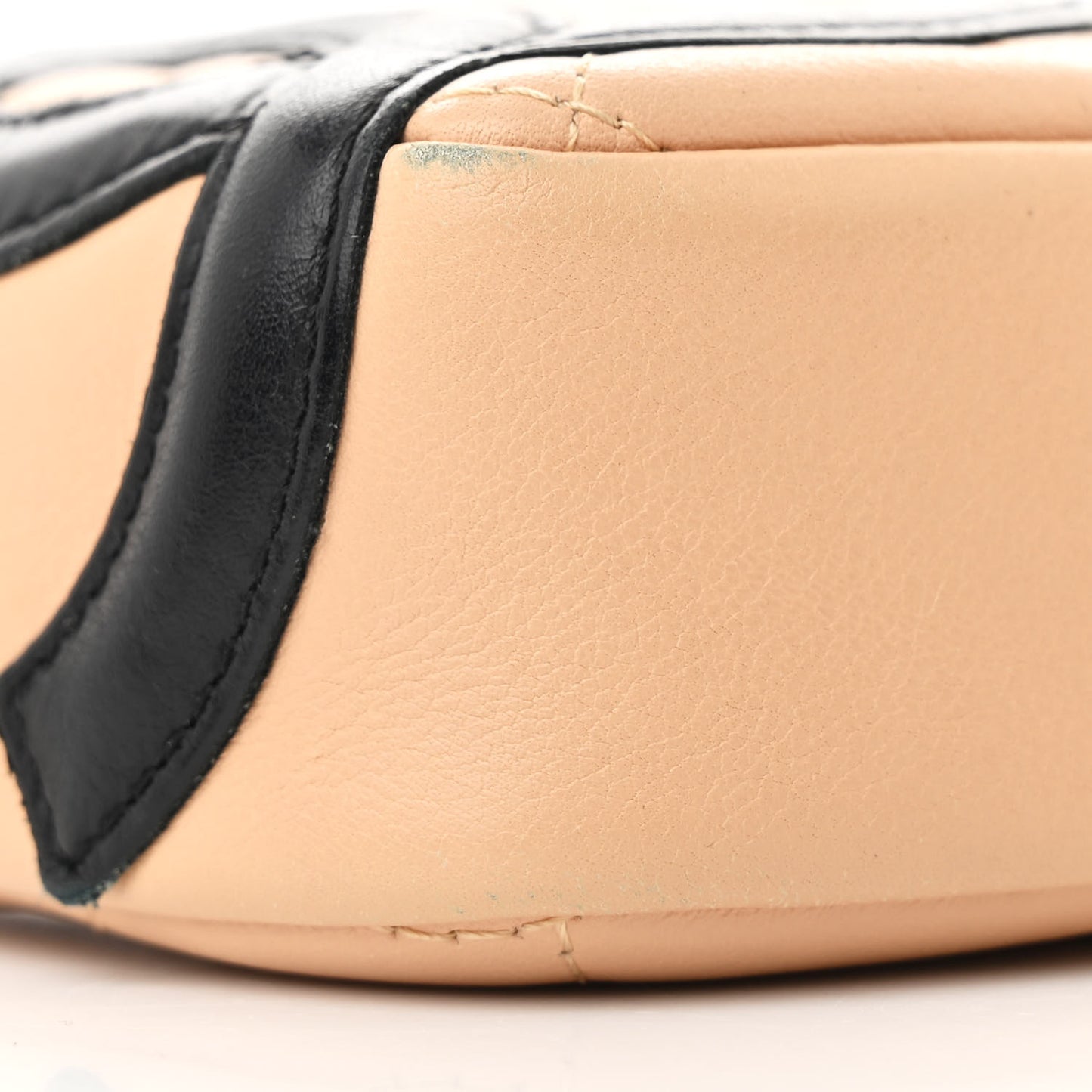 Calfskin Quilted Cambon Pochette Beige Black