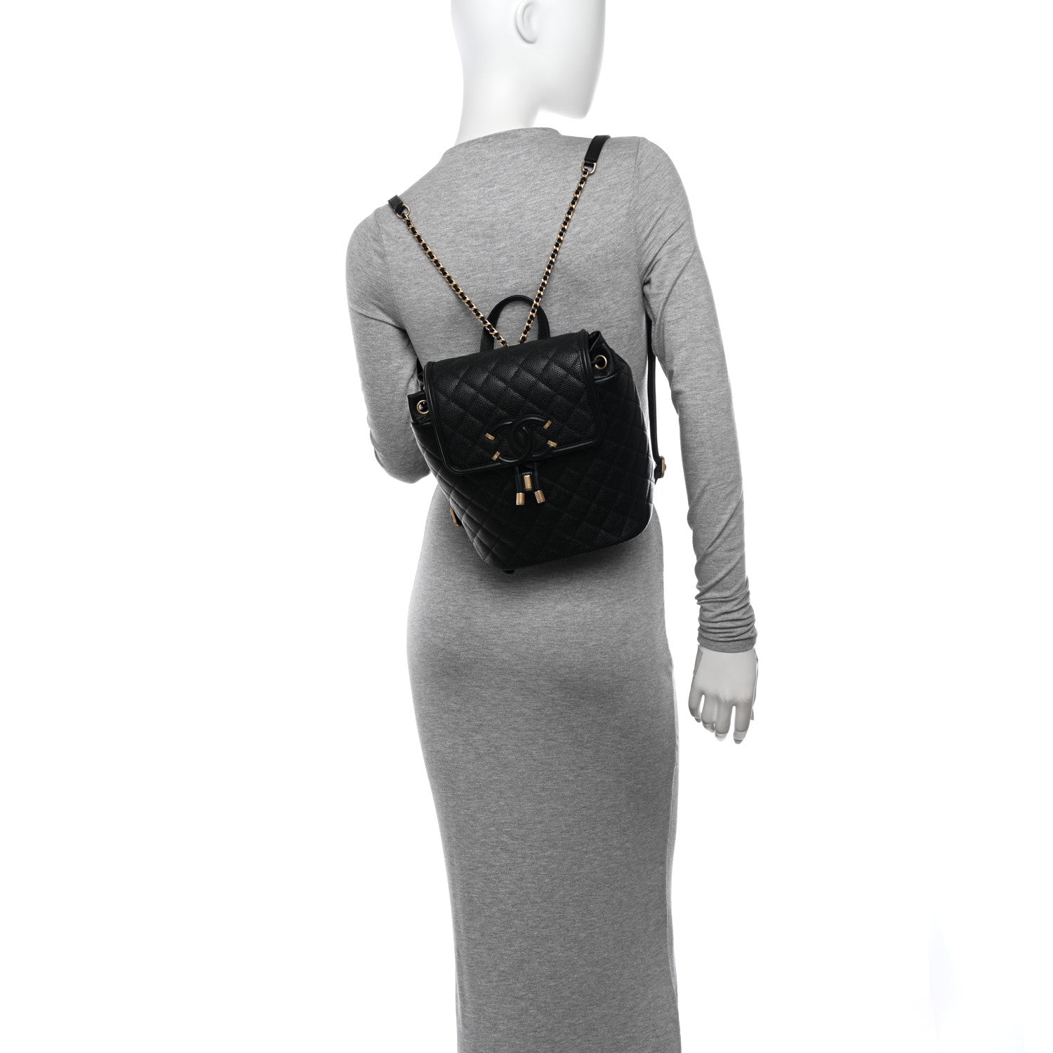 Chanel Caviar Quilted Filigree Backpack Black 2 of 12