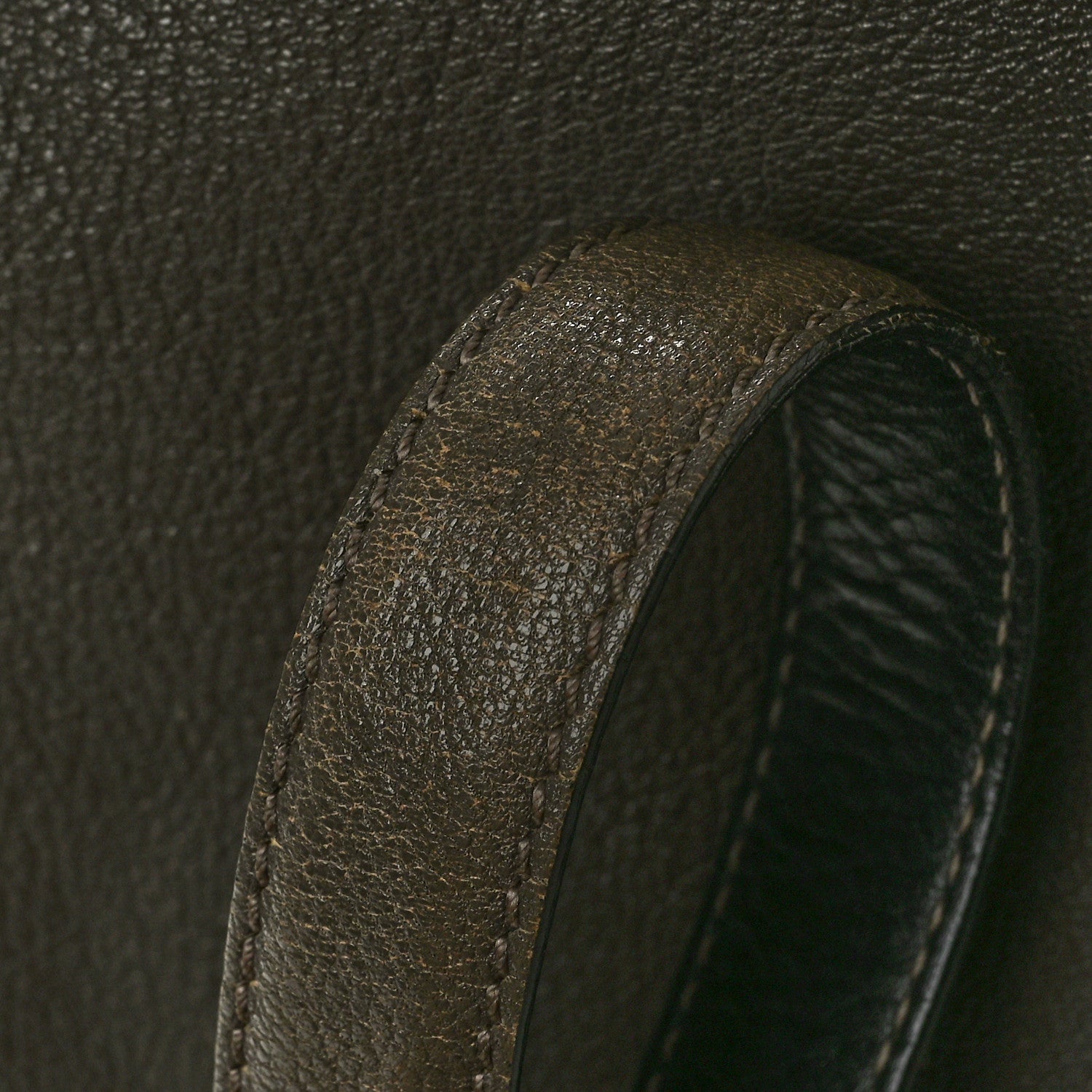 Fendi Goatskin Zucca Large Peekaboo Iconic Satchel Taupe Tobacco Moro 11 of 16