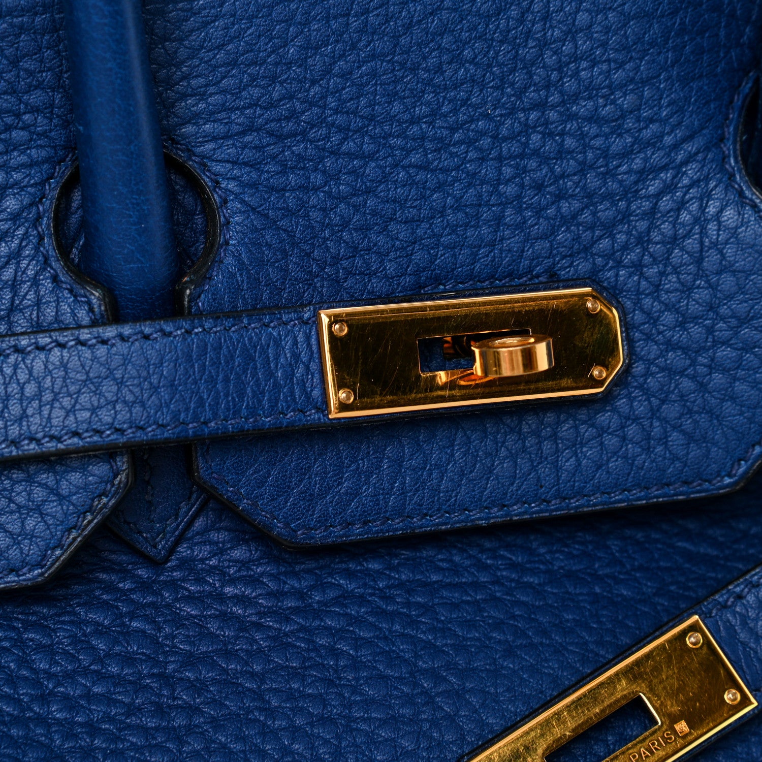 Hermes Taurillon Clemence Birkin 35 Bleu Brighton 16 of 21