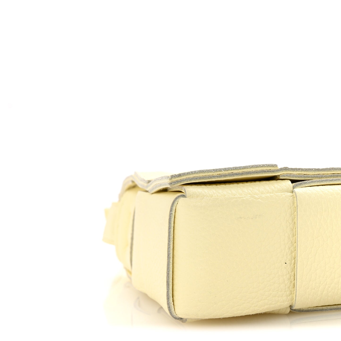 Grained Calfskin Maxi Intrecciato Cassette Crossbody Bag Ice Cream