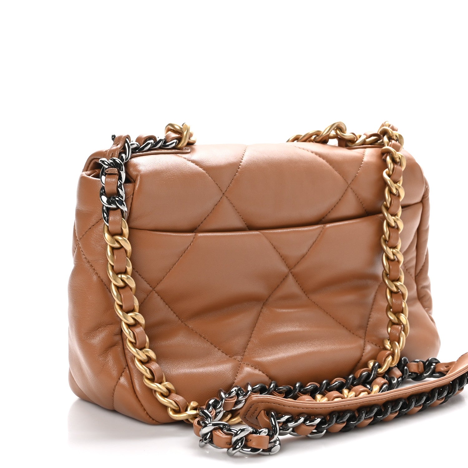 Chanel Lambskin Quilted Medium Chanel 19 Flap Brown 3 of 10