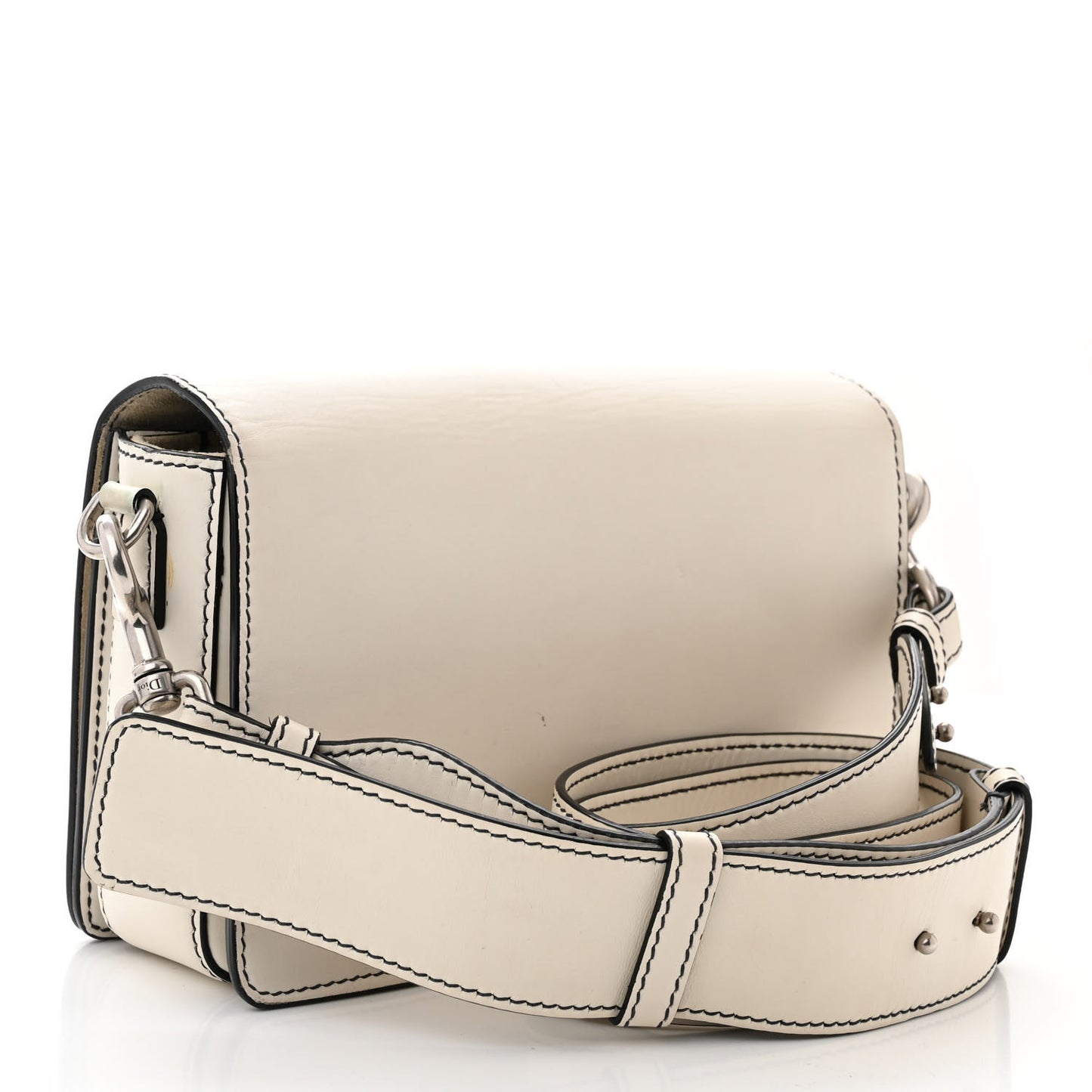 Smooth Calfskin Dio(r)evolution Flap Bag Off White