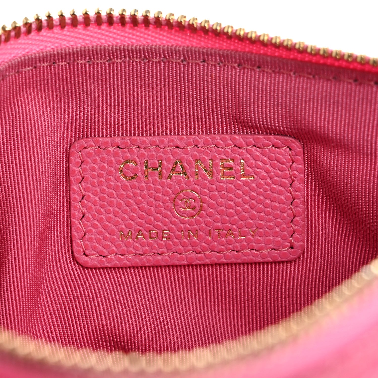 Chanel Caviar Quilted Small Cosmetic Case Pink 6 of 12