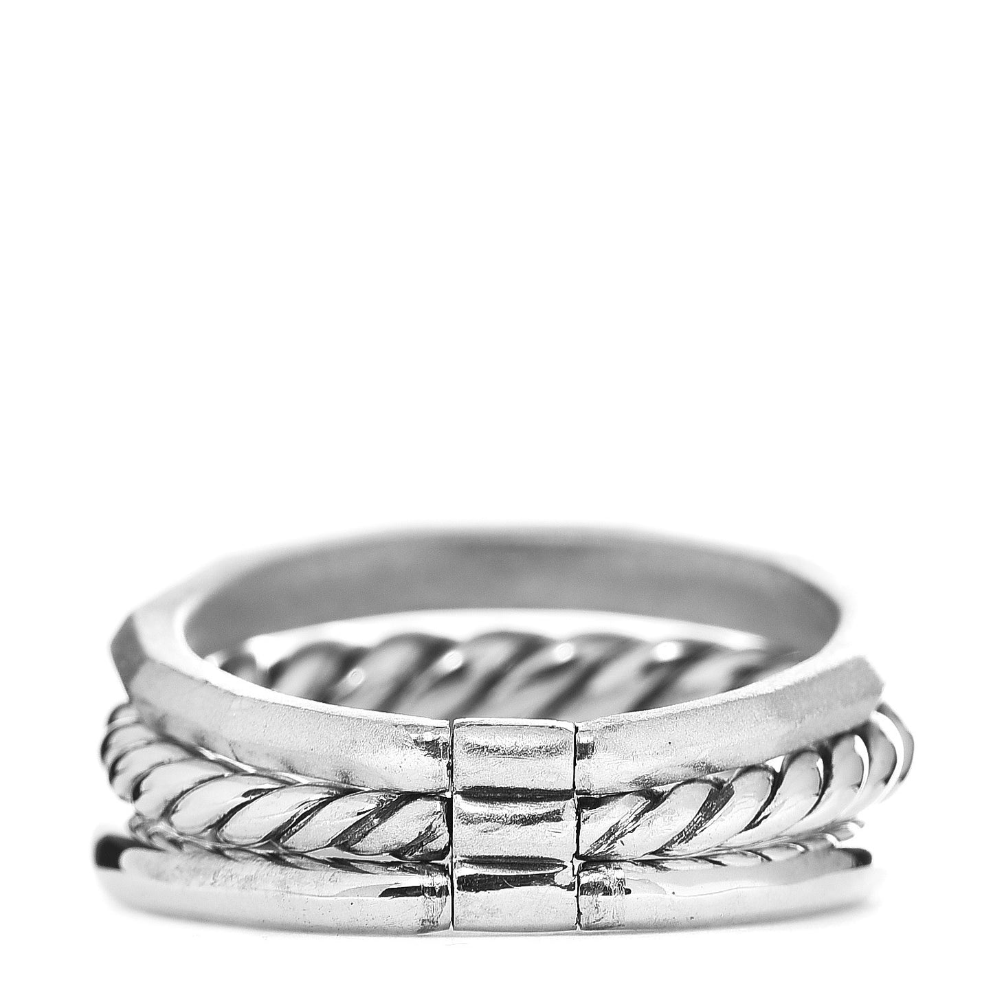 Sterling Silver Diamond 9mm Stax Narrow Ring 52 6