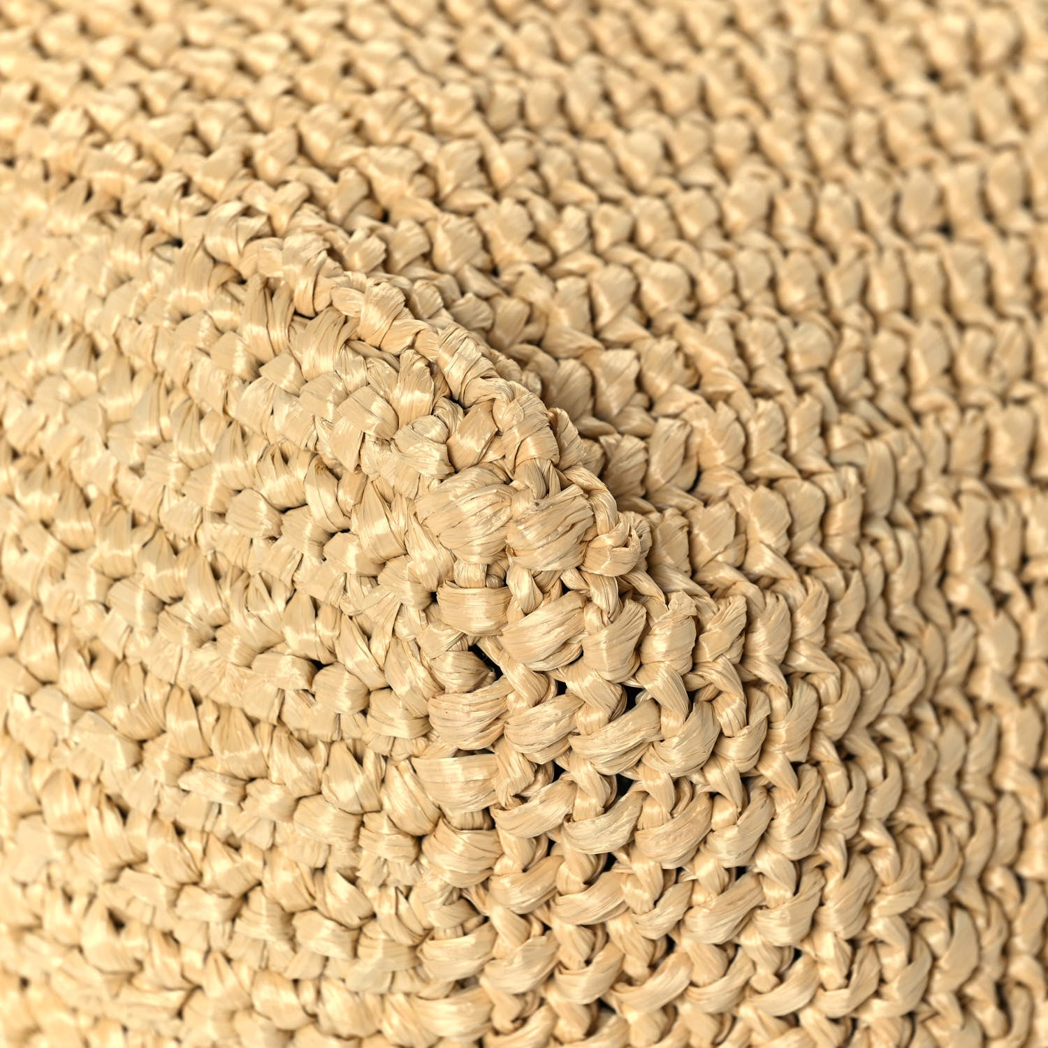 Prada Yarn Raffia Effect Crochet Embroidered Logo Tote Naturale 9 of 11