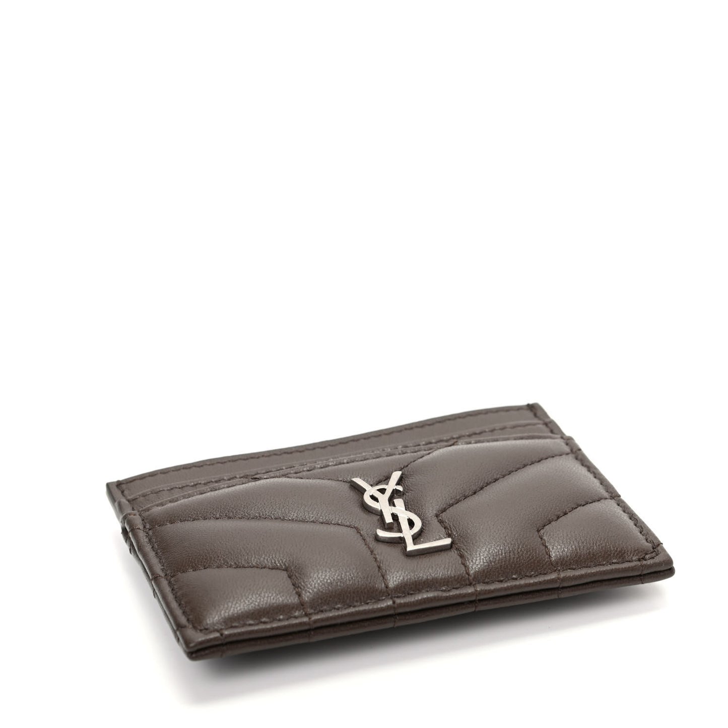 Calfskin Y Quilted Monogram LouLou Credit Card Case Faggio