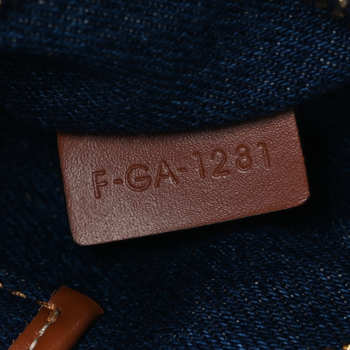 Denim Ava Shoulder Bag Navy Tan