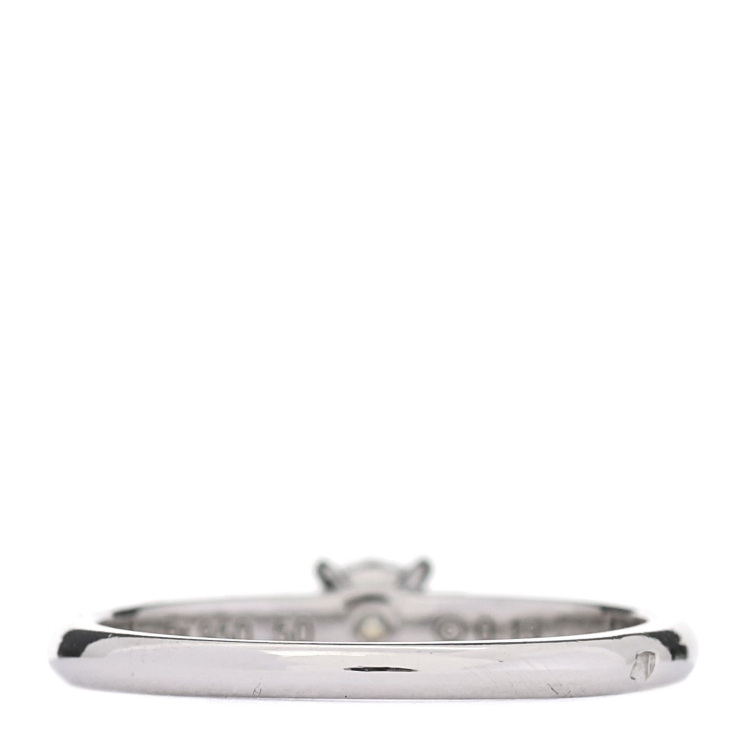 Platinum Diamond .19ct Solitaire Engagement Ring 50 5.25