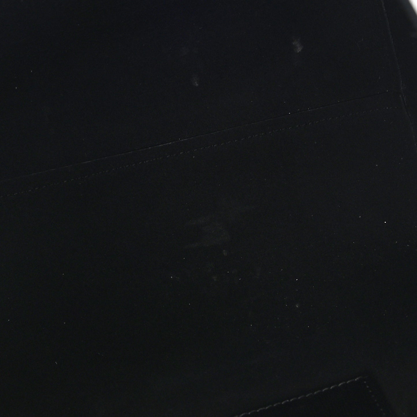 Grained Calfskin Small T Tote Black