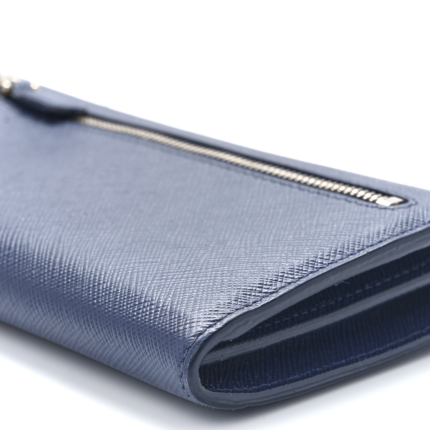 Prada Saffiano Envelope Wallet Bluette 11 of 11