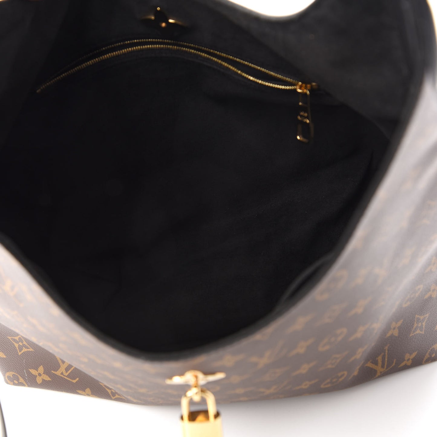 Monogram Flower Hobo Black