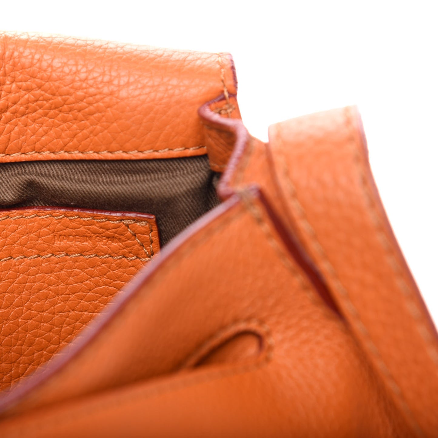 Calfskin Mini Marcie Round Crossbody Bag Orange