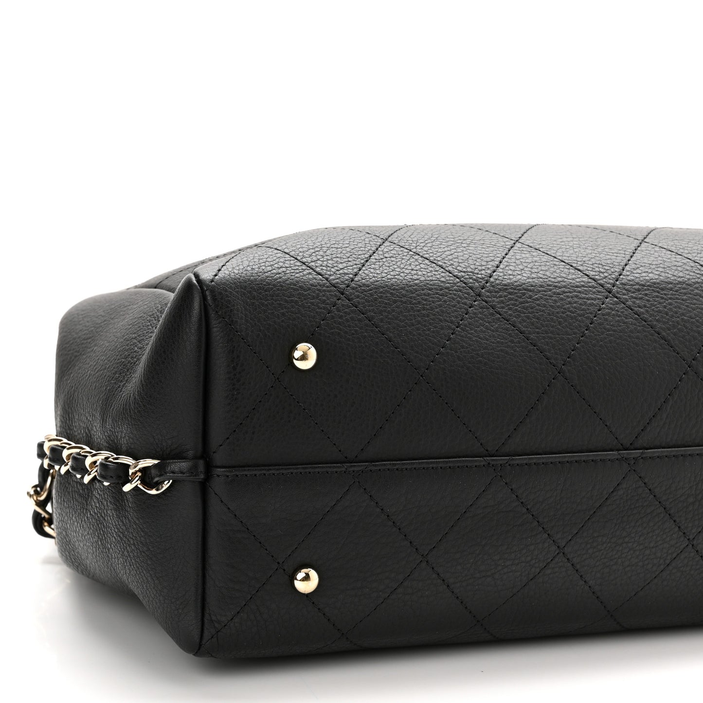 Bullskin Stitched Medium Shopping Bag Black