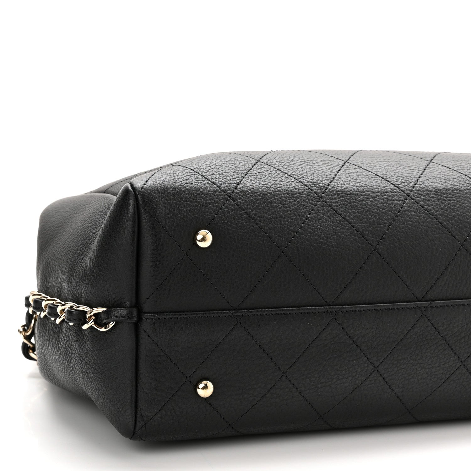 Chanel Bullskin Stitched Medium Shopping Bag Black 9 of 11