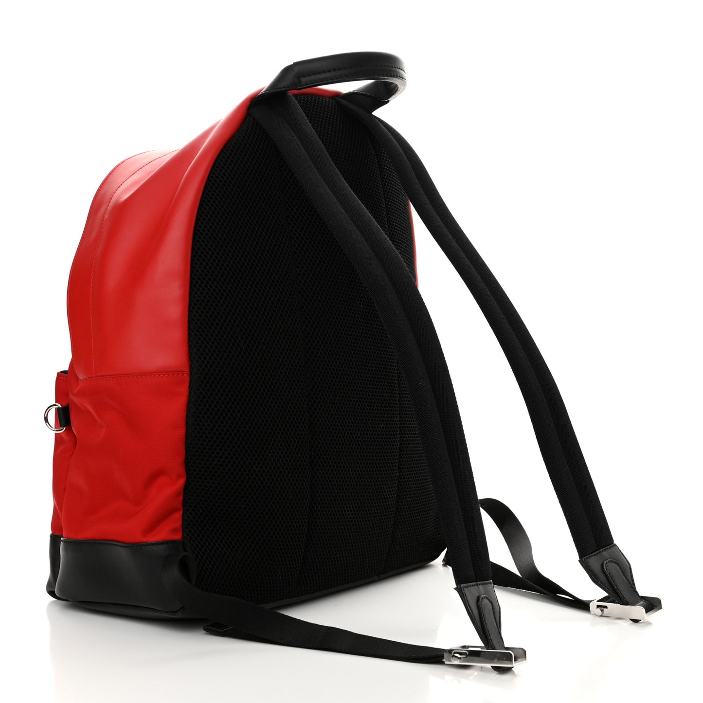 Nylon Vitello Liberty Vitello Dolce Monster Eyes Rounded Backpack Red Black