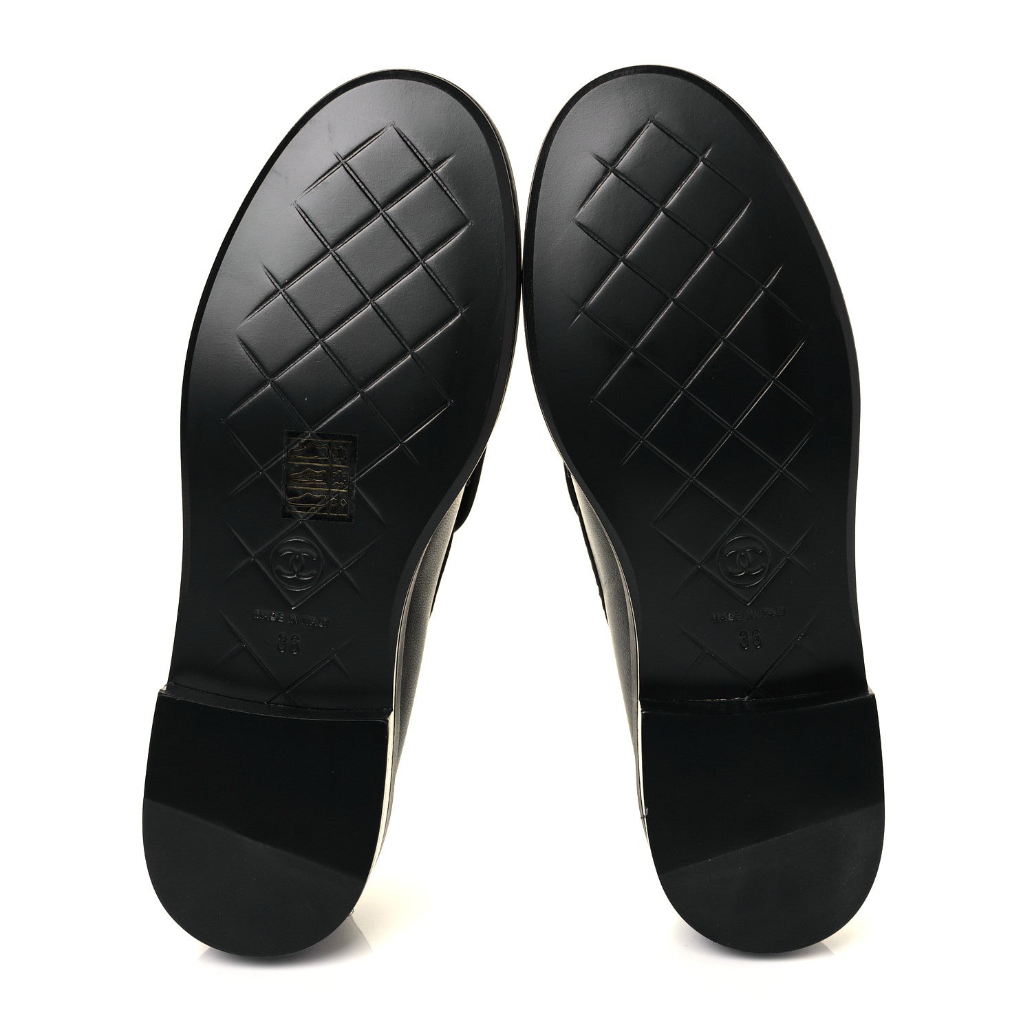 Chanel Lambskin Quilted CC Turnlock Loafers 36 Black 5 of 8