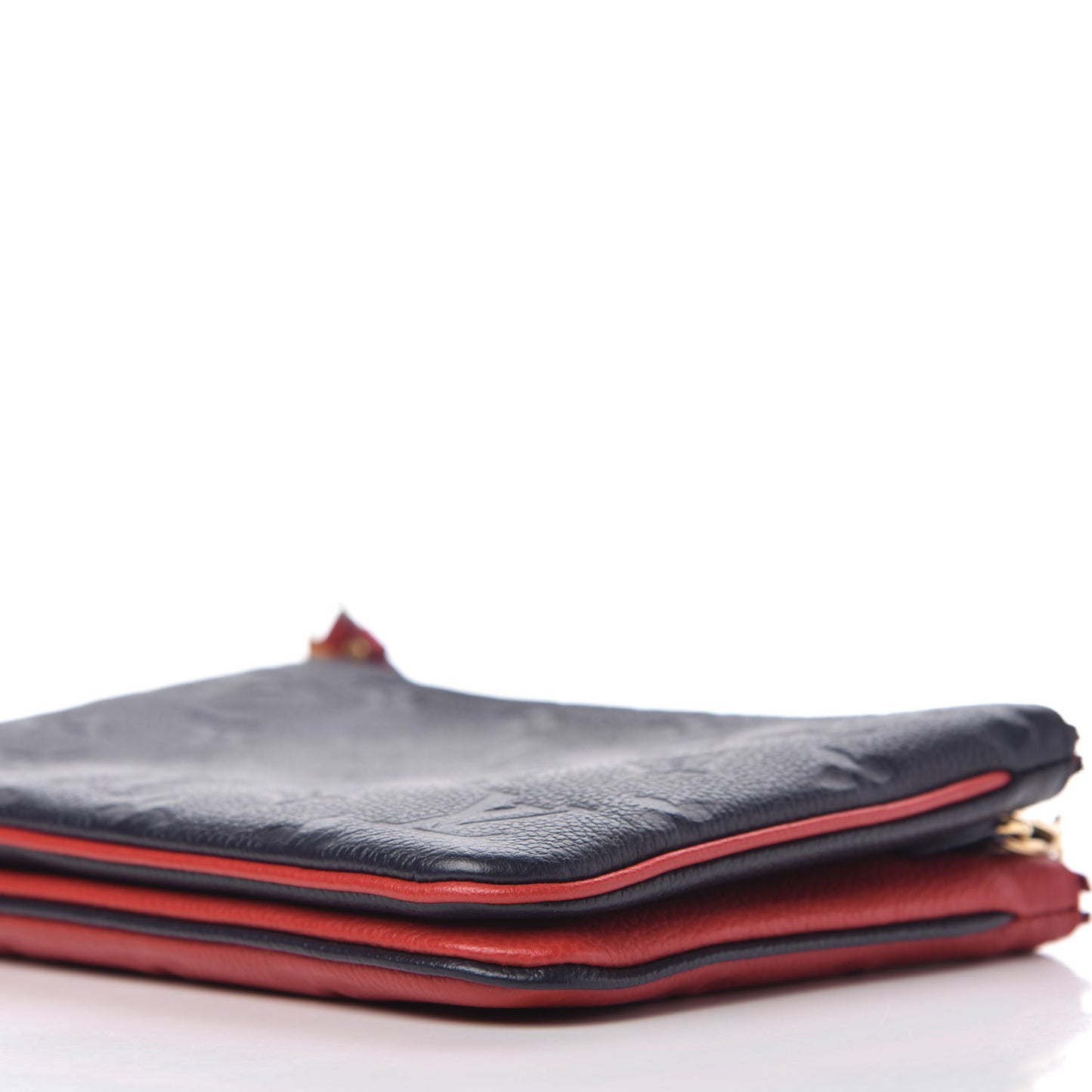 Empreinte Double Zip Pochette Marine Rouge