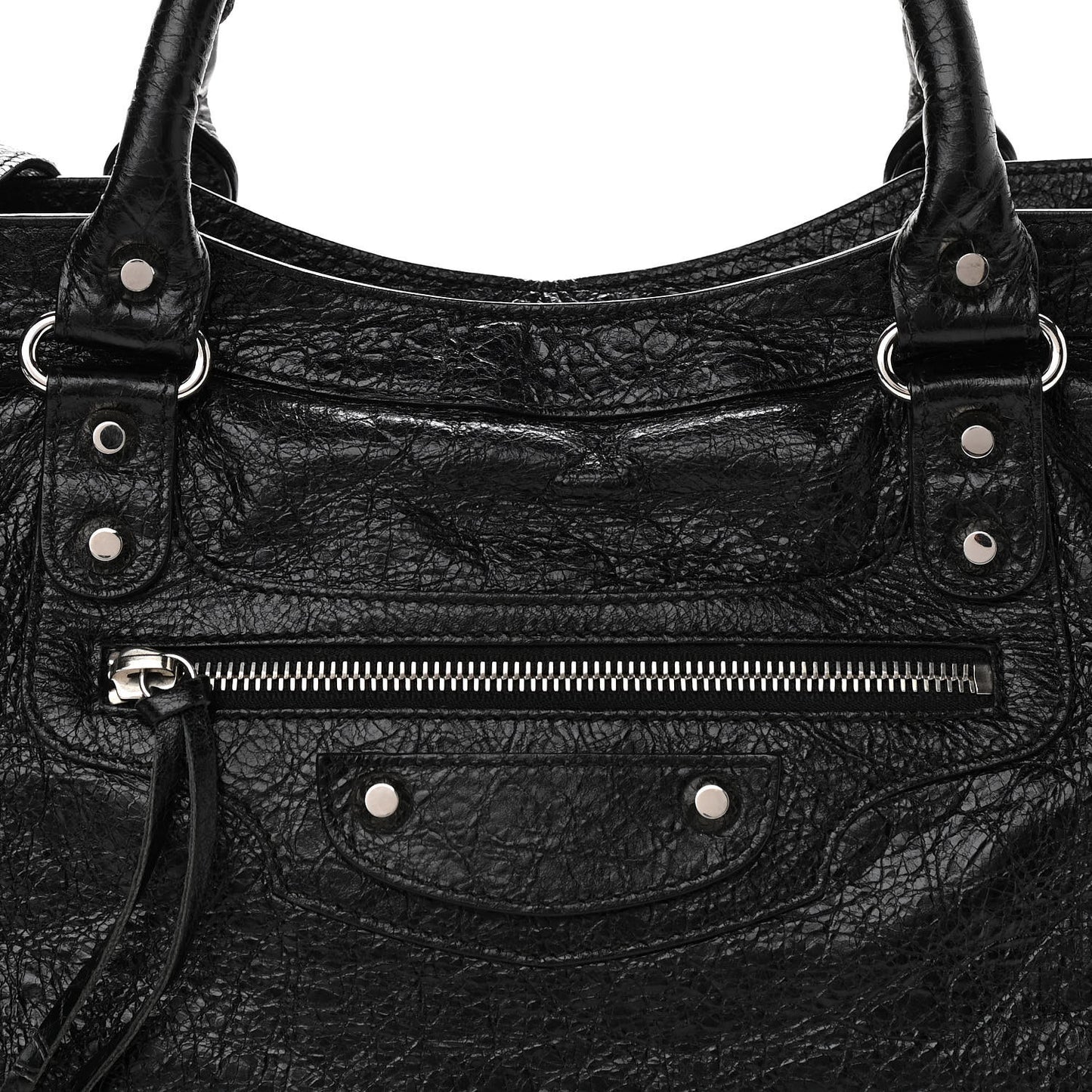 Agneau Classic Silver Hardware City Black