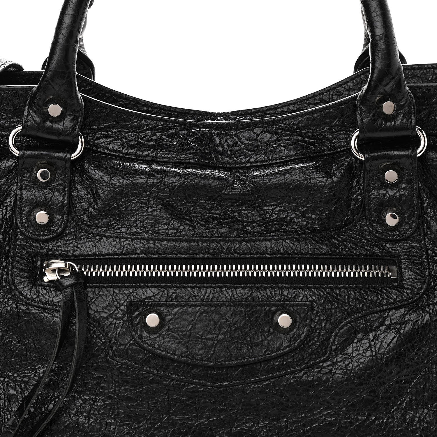 Balenciaga Agneau Classic Silver Hardware City Black 7 of 10