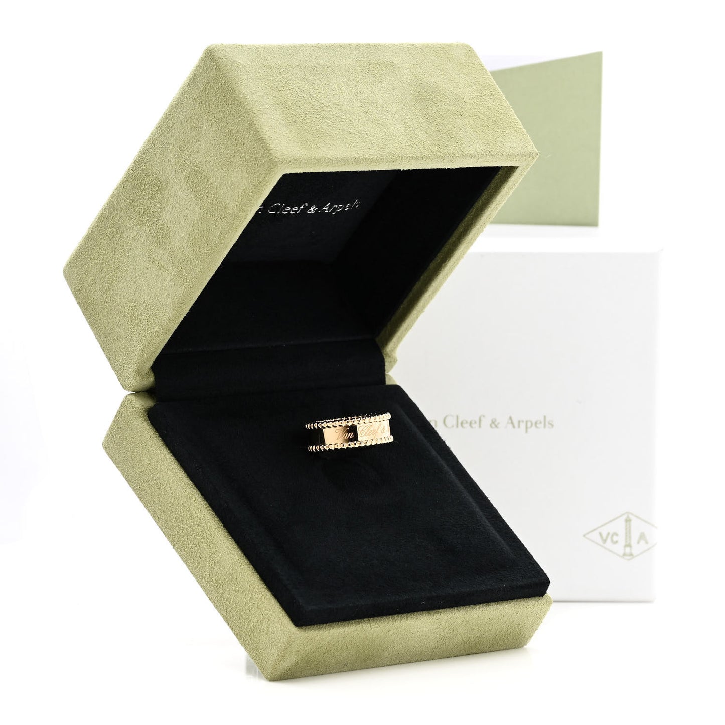 18K Yellow Gold Perlee Signature Ring 59 8.75
