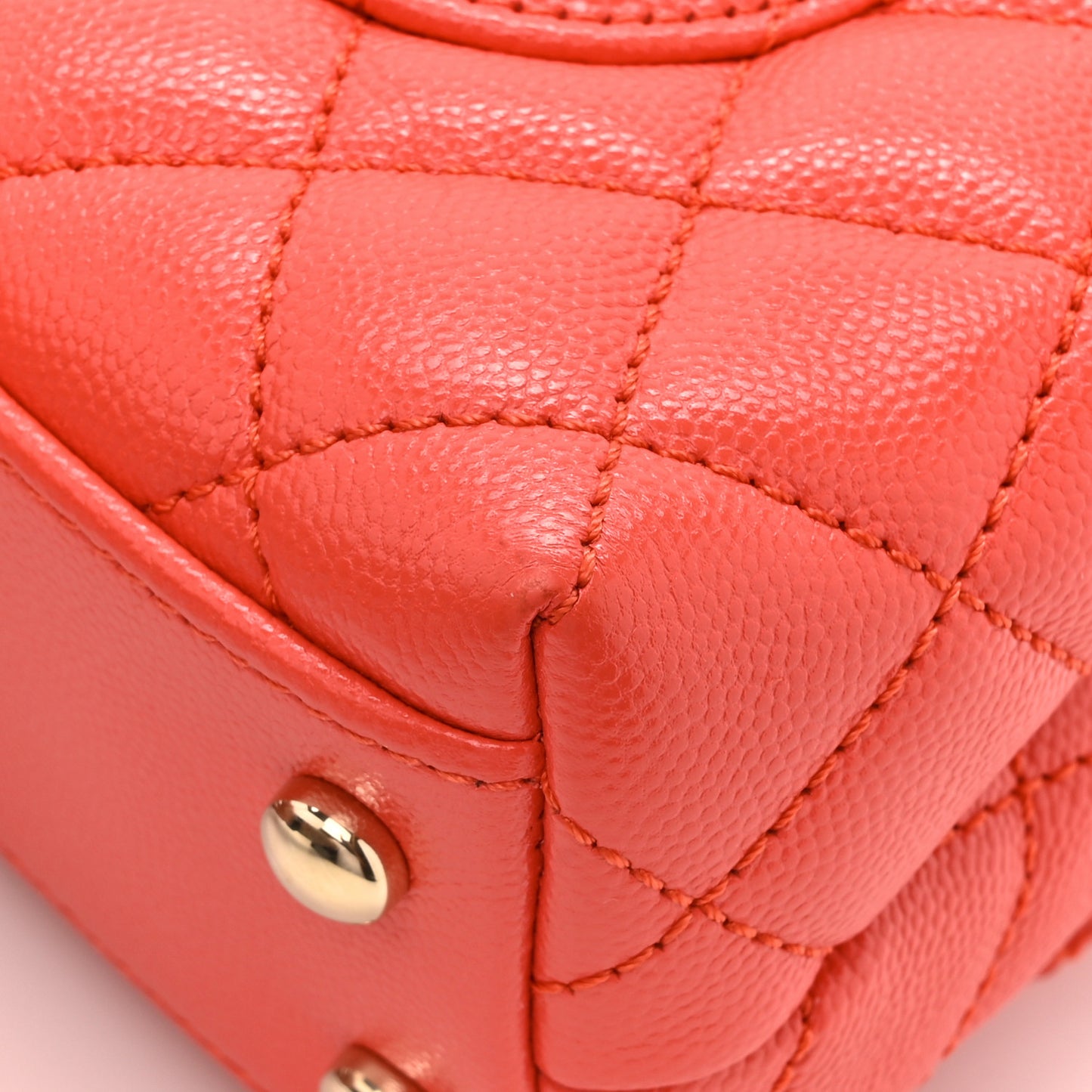 Caviar Quilted Extra Mini Coco Handle Flap Red