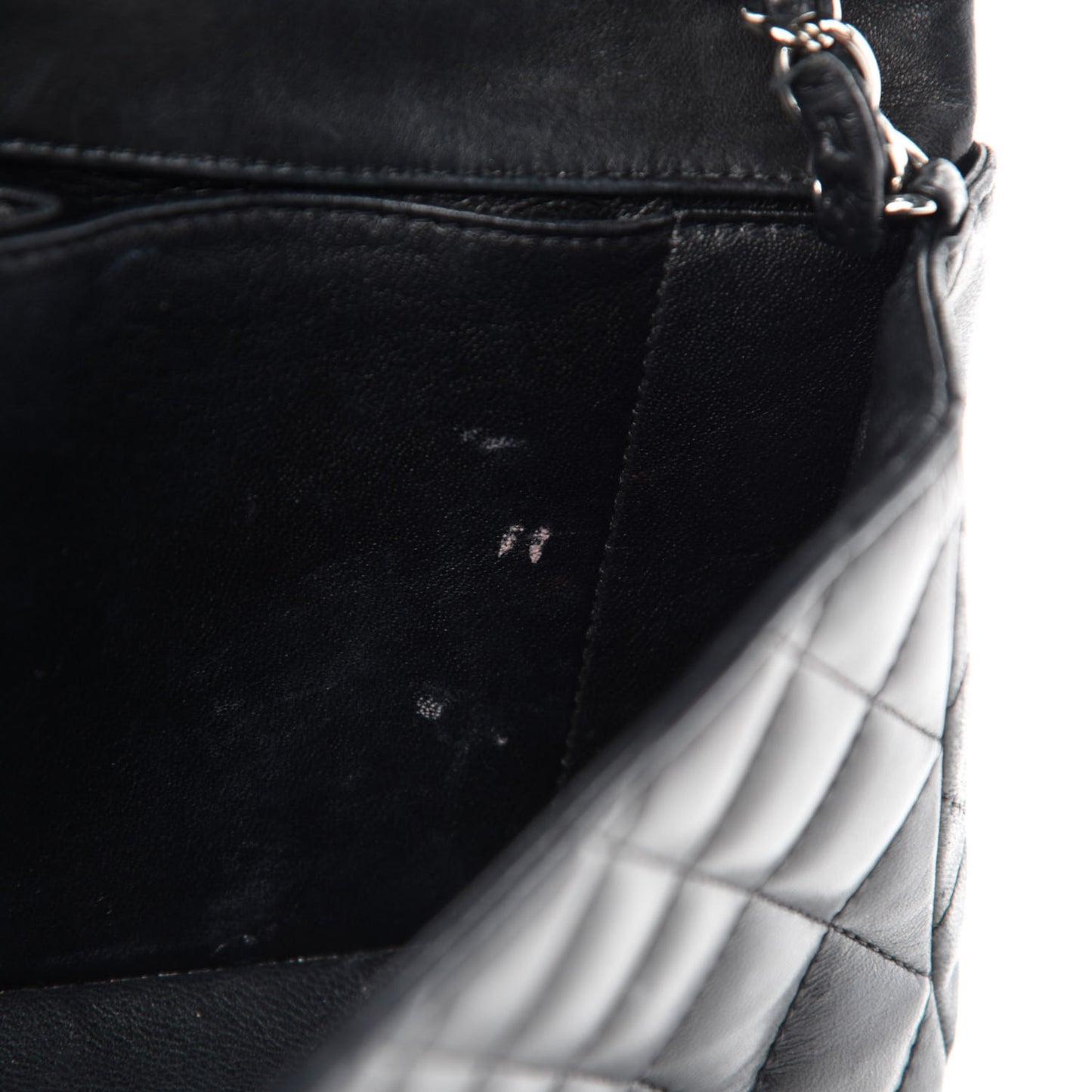 Lambskin Quilted East West Flap Black