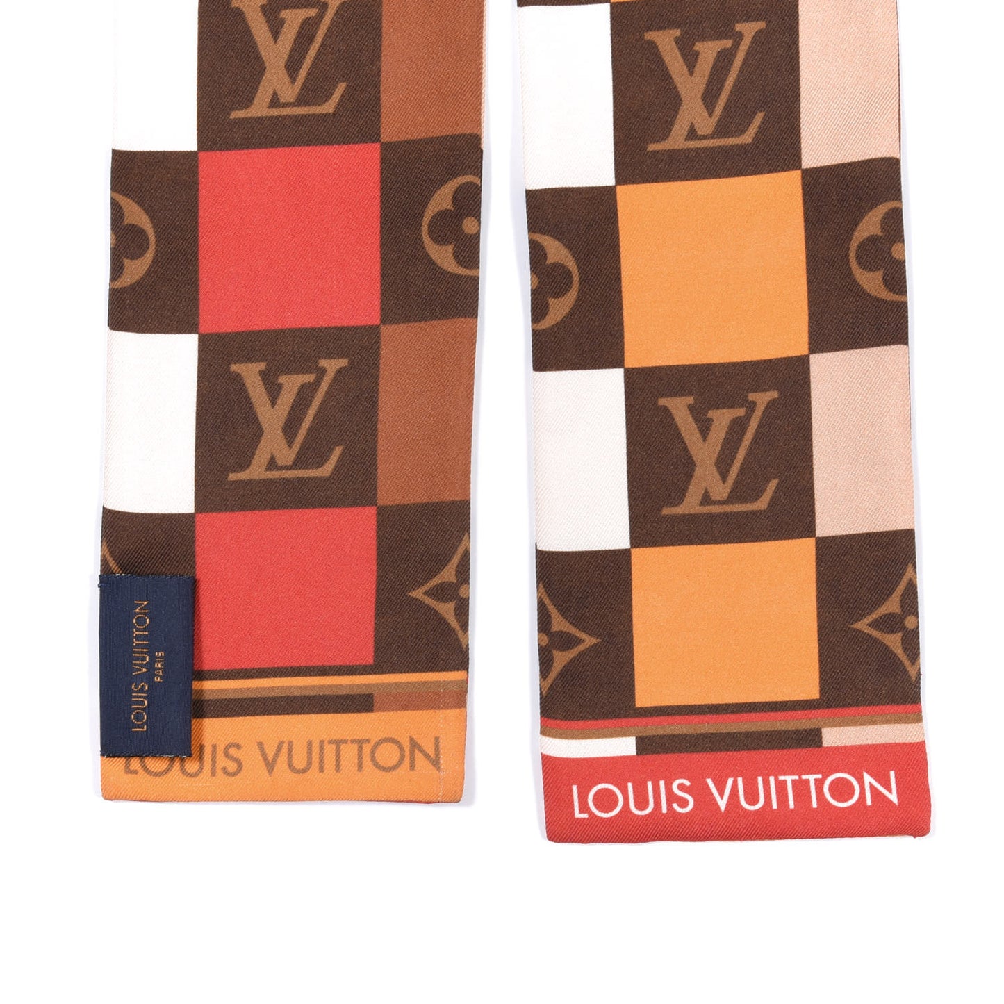 Silk Monogram Check Bandeau Beige