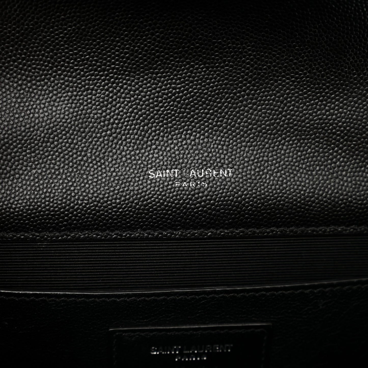 Grain De Poudre Textured Mixed Matelasse Triquilt Medium Monogram Satchel Black