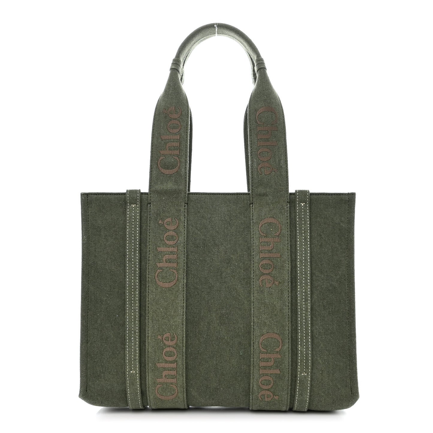 Linen Medium Woody Tote Wide Forest