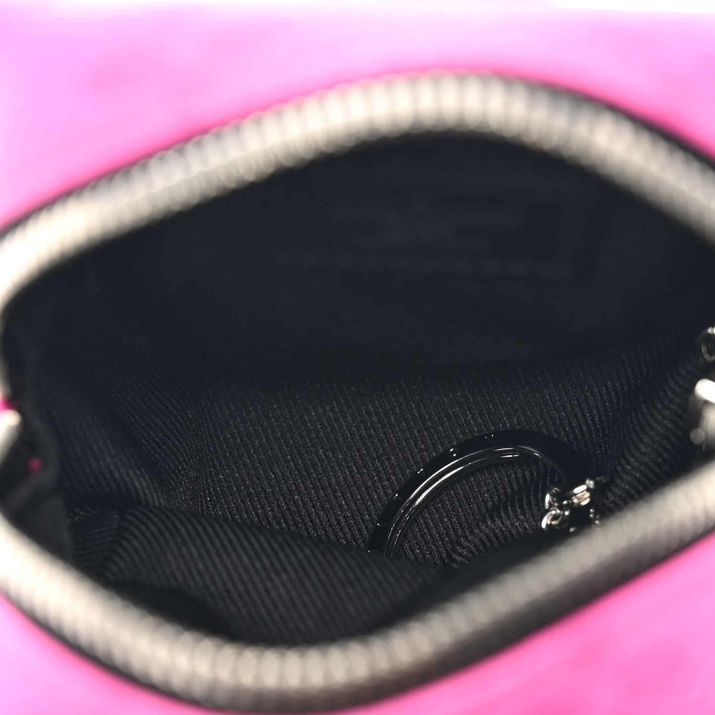 Taigarama Box Pouch Bag Charm Key Ring Fuchsia