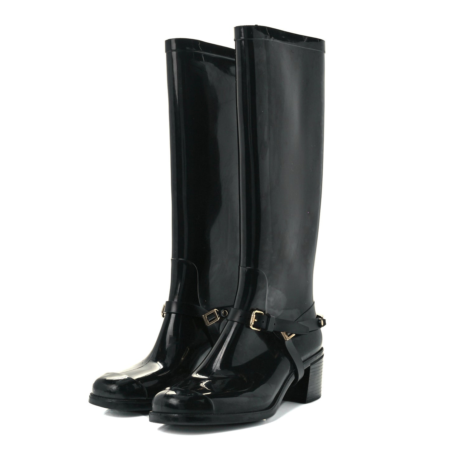PVC Rubber Cheshire Rain Boots 39 Black