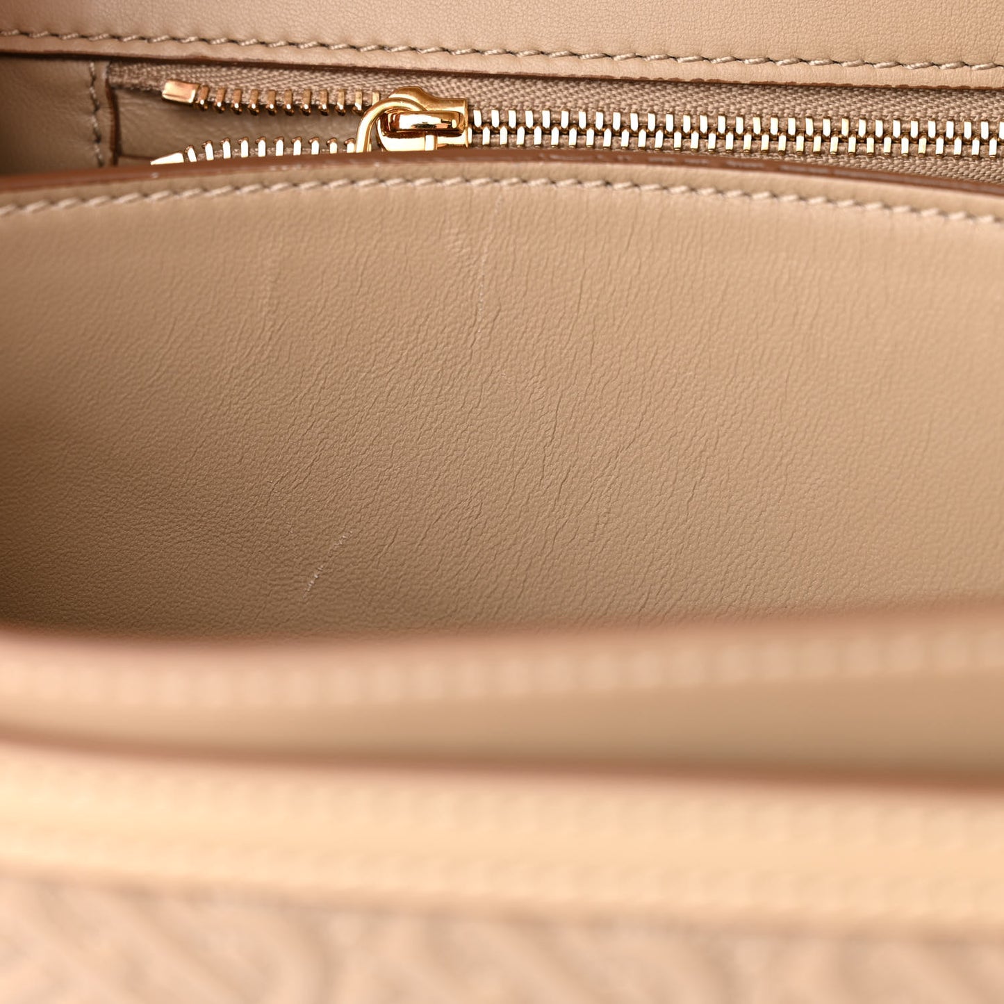 Calfskin Monogram Embossed Medium TB Chain Bag Honey