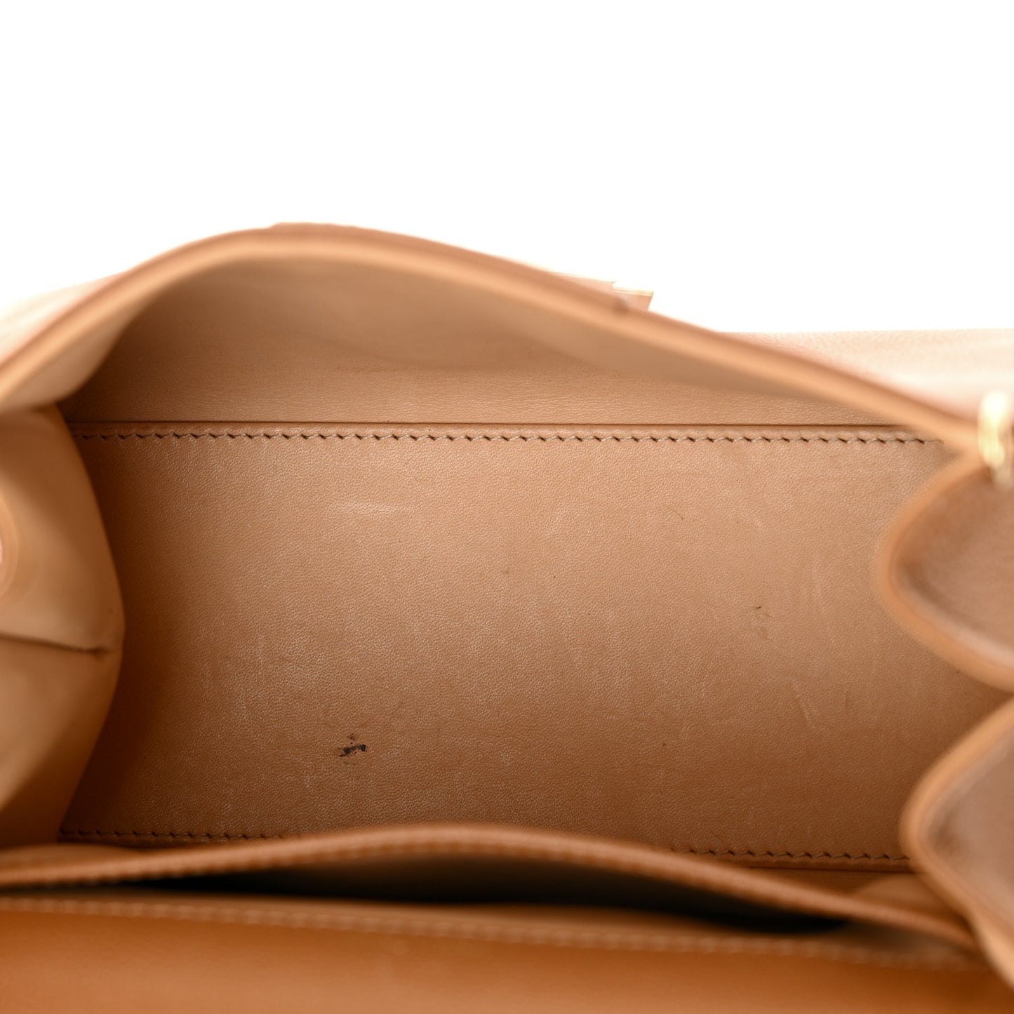 Grained Calfskin Mini Brillant Satchel Natural