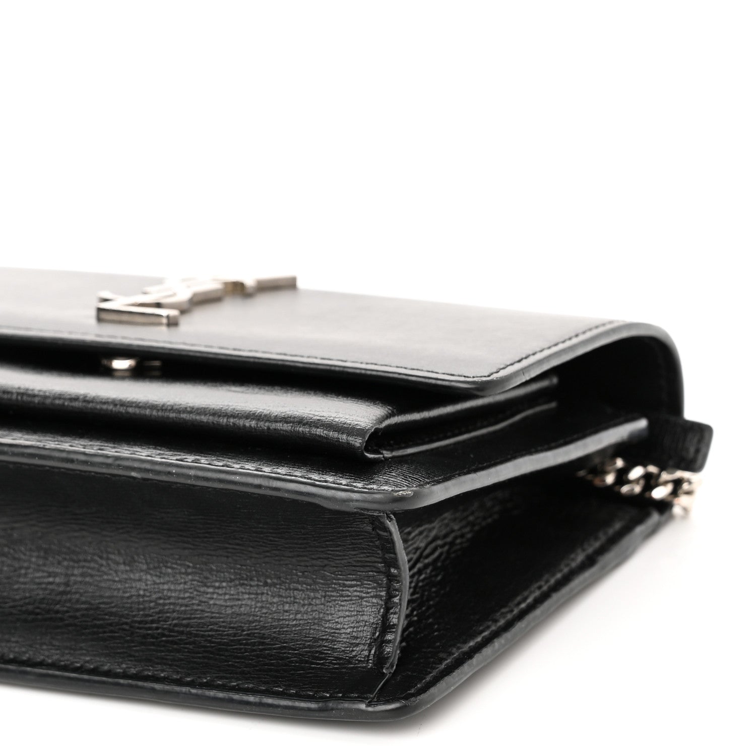 Saint Laurent Calfskin Monogram Sunset Chain Wallet Black 9 of 10