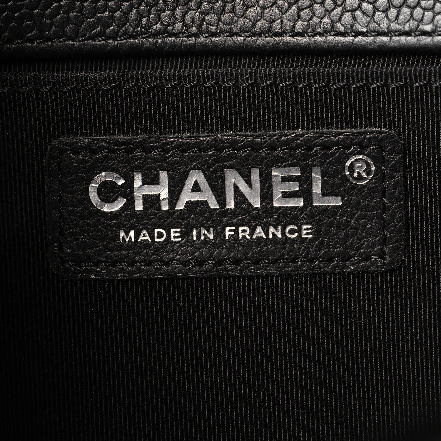 Chanel Caviar Chevron Quilted Medium Boy Flap Black 6 of 11