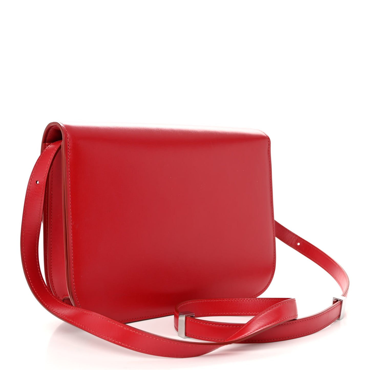 Box Calfskin Medium Classic Box Flap Bag Red