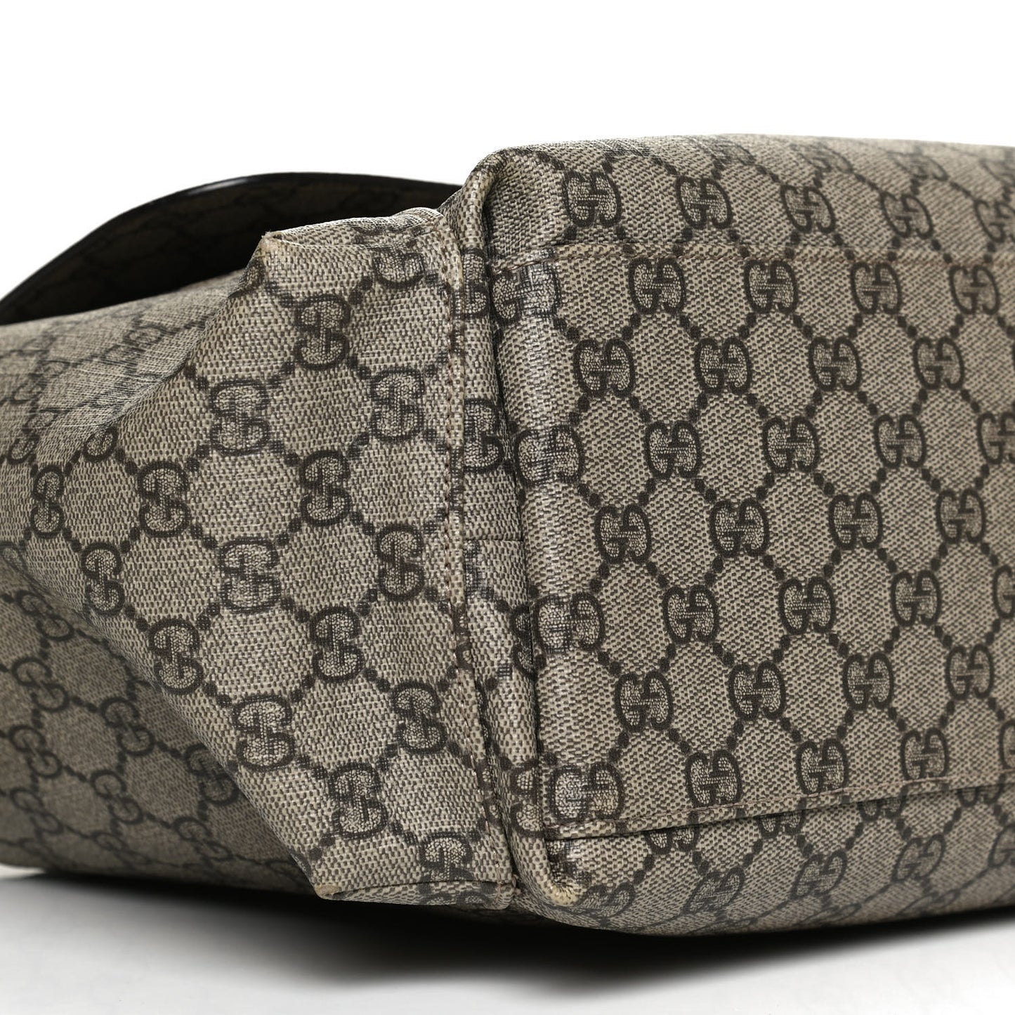 GG Plus Monogram Messenger Diaper Bag Dark Brown