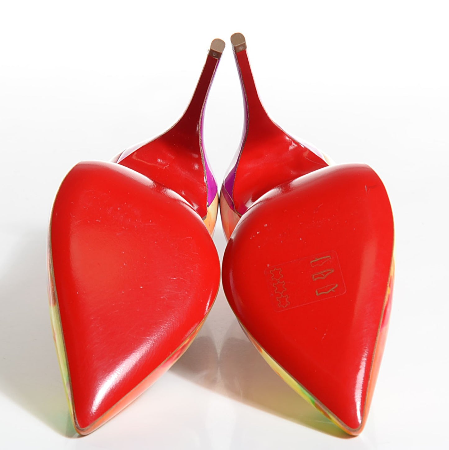 CHRISTIAN LOUBOUTIN Patent So Kate Tie and Dye 120 Pumps 35.5 Multicolor