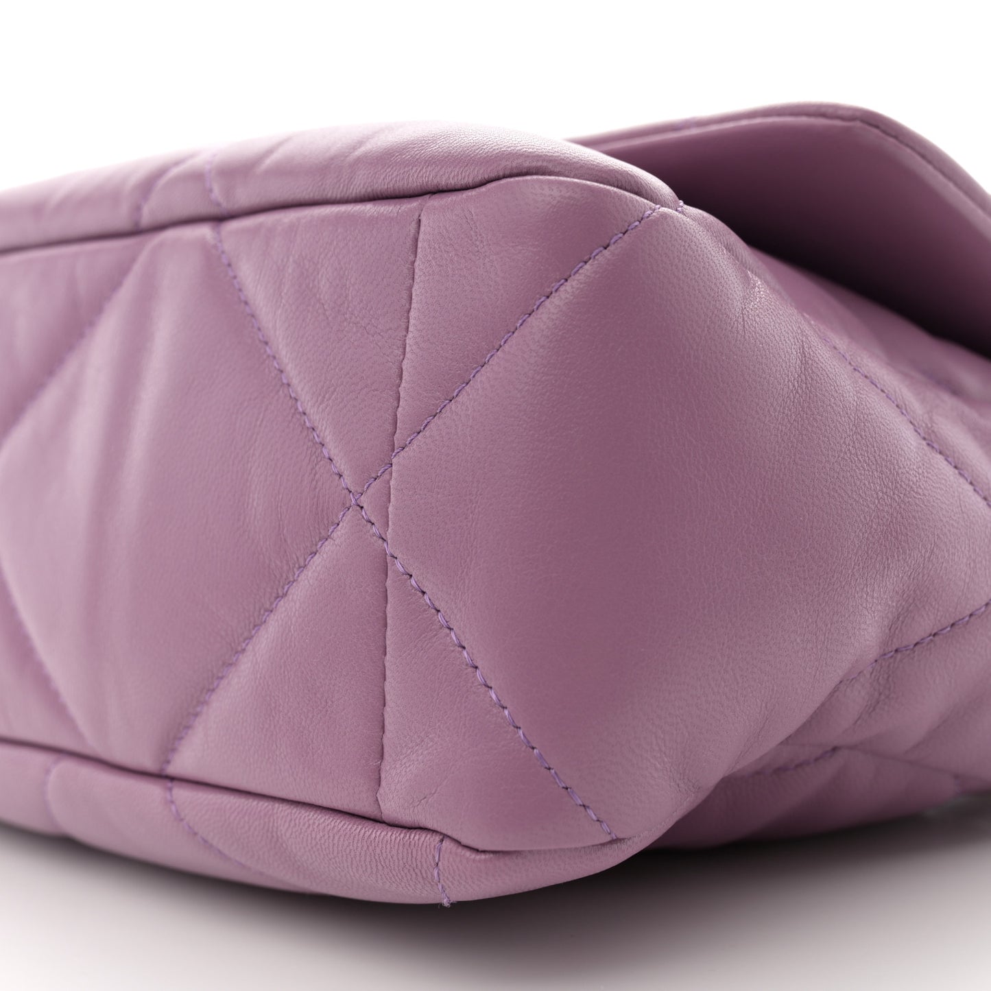 Goatskin Quilted Large Chanel 19 Flap Purple
