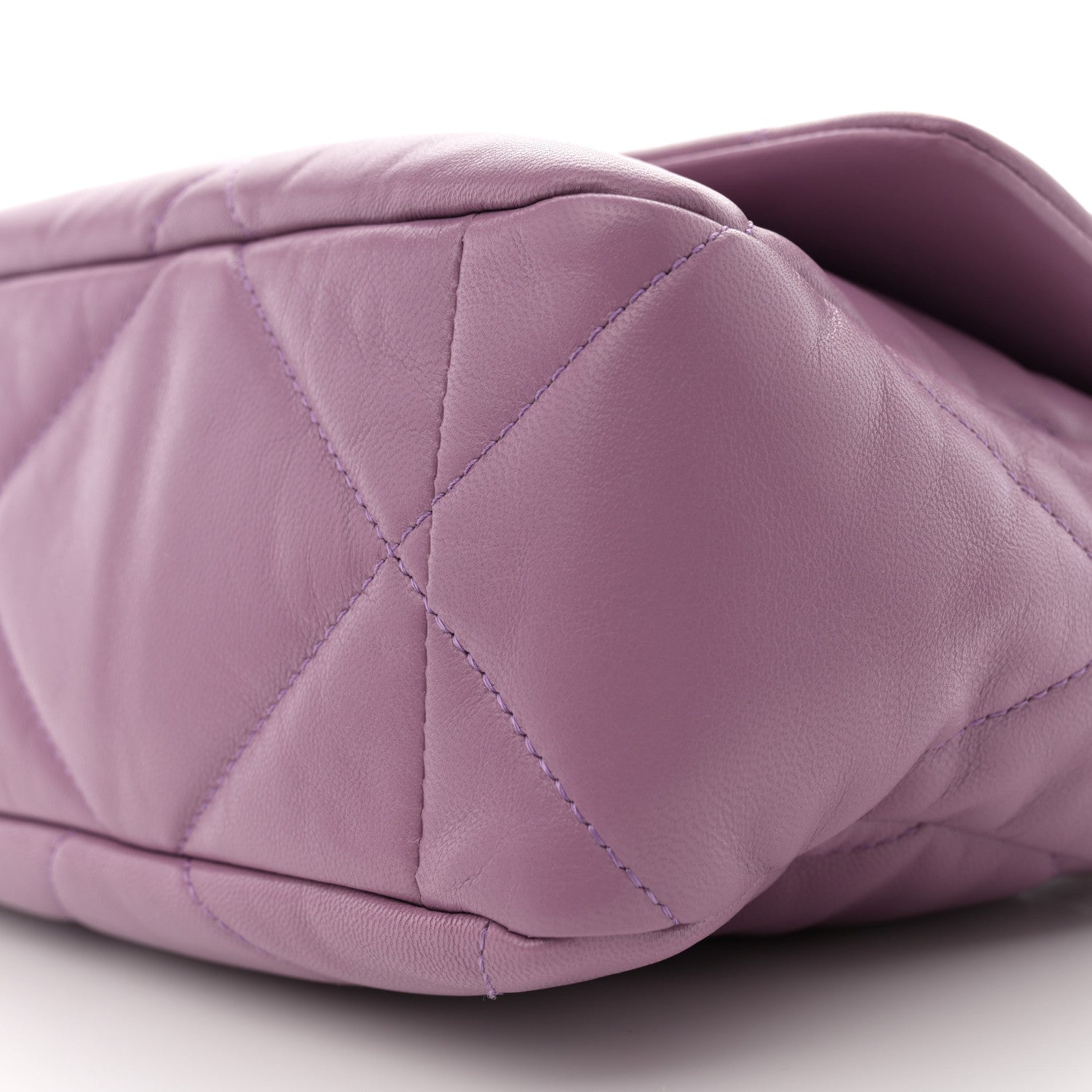 Chanel Goatskin Quilted Large Chanel 19 Flap Purple 10 of 10