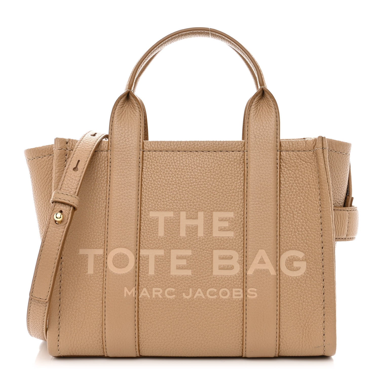 Marc Jacobs Grained Calfskin Small The Tote Bag Camel 1 of 10